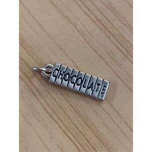 925 Chocolate Bar Sterling Silver Jewelry Charm
